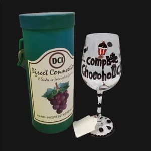 New hand painted Direct Connection hand painted wine glass! 🍷
